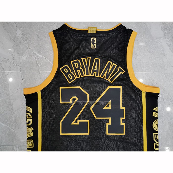 Camiseta Los Angeles Lakers Kobe Bryant NO 8 24 Retirement Negro
